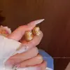 Pendientes Cuadrados de Circonita Microincrustada Estilo Coreano para Mujer, Lujo Ligero, Elegantes, Pendientes de Gama Alta, Modernos y Versátiles, Pendientes de Celebridad de Internet al por Mayor