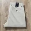 Calças compridas grossas, azul marinho, de sarja lavada, para outono e inverno, calças retas de alta qualidade, estilo business casual masculino