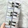 2 Piezas por Tarjeta Estilo Coreano Lazo Puntos Negros y Blancos Pinza para el Pelo de Gato Pinza de Flequillo de Dibujos Animados de Moda Pinza Lateral