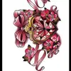 Tatuagem de braço de flor grande meio braço fábrica atacado beleza cor simulação flor europeia e americana braço fornecimento especial transfronteiriço