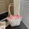 Bolsa Cruzada de Hombro Único para Mujer, Estilo Nuevo Otoño 2025, Estampado Sencillo Casual Coreano, Pequeña Fresca, Moda Literaria, para Axila