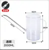 Tetera de Acero Inoxidable de Boca Larga Tetera con Escala Transparente Herramientas de Jardinería Doméstica para Regar Plantas en Maceta