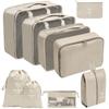 Set de Bolsas de Almacenamiento para Viaje, Set de 11 Piezas para Viajes de Negocios, Bolsas de Almacenamiento con Cordón para Ropa, Bolsas de Almacenamiento Plegables de Malla para Maquillaje y Artículos de Tocador