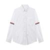 Camisa TB JL Doble Brazalete Tejido con Cuentas Tejido de Panal Nueva Marca de Moda Camisa tb Casual Mismo Estilo para Hombres y Mujeres