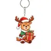 Chaveiro Acrílico de Pequeno Animal de Natal Pingente para Retrovisor de Carro Mochila Pequeno Presente