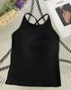 Camisola Dopamine con Espalda Cruzada para Mujer, Adecuada para Usar Tanto por Dentro como por Fuera, Corte Ajustado, Lencería Sexy de Tubo Hueco