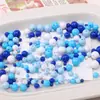 25g Acrílico Mixto Macarrón Redondo Cuentas Sueltas Hecho a Mano DIY Materiales para Ensartar Pulsera Cadena de Teléfono Accesorios