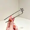 Grampo de Cabelo Vintage para Mulheres, Grampo de Cabelo Metálico de Alta Qualidade em Forma de U com Peônia, Grampo Sofisticado de Nicho, Acessório de Cabelo Estilo Antigo Venda por Atacado