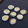 Atacado de fábrica ímãs de geladeira de runas de ágata natural criativos europeus e americanos transfronteiriços ímãs de geladeira de ágata de cristal atacado