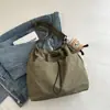 Bolso Cubo con Cordón de Gran Capacidad para Mujer 2026 Nuevo Estilo Japonés Ins Casual Bolso Cruzado Bolso de Hombro para el Trabajo en la Calle