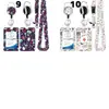 Portatarjetas temático del Día de la Enfermera con estampado, superventas transfronterizo de Amazon, con hebilla retráctil adhesiva, portatarjetas de insignia de poliéster con cordón