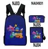 Set de Mochila Escolar de Tres Piezas de Naruto Transfronterizo para Estudiantes de Primaria y Secundaria, Mochila Infantil, Bolso de Hombro