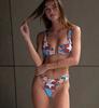 2023 Bikini de Comercio Exterior Sexy Amazon AliExpress para Mujer Dividido Traje de Baño Europeo y Americano Cuadrado Prismático Cintura Alta
