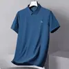 Traje de Seda de Hielo Sin Costuras para Hombres de Mediana Edad y Mayores Camisa Polo Casual de Negocios de Manga Corta para Hombres y Papá Traje de Pantalón Casual de Seda de Hielo Lote