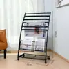 Clip para periódico estante para libros y periódicos pequeño revista promocional estante de piso almacenamiento estante simple oficina estante para periódicos