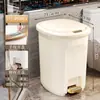 Lixeira com Tampa, à Prova de Odores, com Pedal de Pé, para Sala de Estar, Design Simples, Grande Capacidade, Cesto de Papel, Operada com o Pé para Banheiro