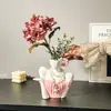 Vaso de Arte para Modelagem de Figuras no Atacado Arranjo de Flores para Sala de Estar Decoração de Gabinete de Vinho para Casa Ornamentos de Nicho Presente de Inauguração