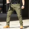 Calça Casual Camuflada Tática Retro Impermeável Softshell Macia Solta Masculina Europeia e Americana para Primavera/Outono