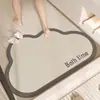 Felpudo de baño estilo retro, alfombrilla absorbente de secado rápido, alfombrilla de suelo de tierra de diatomeas, felpudo para el hogar, alfombrilla de baño antideslizante