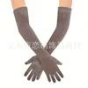 Accesorios para Mujer de los Años 1920 Spandex Satén Flocado Guantes de Charol Accesorios de Disfraz para Fiesta de Baile Transfronteriza en Stock