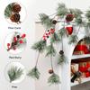 Natal Floração Ramo de Pinheiro Vime Sino Decoração Fruta Vermelha Guirlanda Feriado Casa Pendente de Mesa Cedro