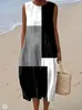 Vestido de Verano/Primavera Nuevo sin Mangas Estampado Elegante para Mujer 2026 Transfronterizo Amazon y Sitio Web Independiente