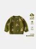 Suéter de punto jacquard con luna creciente vintage para niños, nuevo estilo otoño e invierno, suéter de algodón puro para niños y niñas, top suave y amigable con la piel para bebés