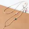 Cordón para colgante de cuero encerado de alta gama al por mayor de fabricante Cordón de collar con hebilla de paz de jade Hetian tejido a mano estilo Tíbet