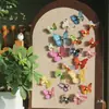24 Piezas Sombra de Flor Mariposa Acuarela Mariposa DIY Pegatina de Pared Sala de Estar Dormitorio Decoración de Pared de Fondo Cubre Imperfecciones Pegatina de Pared