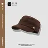Sombrero de Equitación para Mujer 2025 Nuevo Otoño e Invierno Sombrero de Equitación Plano de Gamuza con Pliegues Que Hacen que la Cara Parezca Más Pequeña, Boina de Pico de Pato