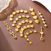 Collar con Colgante de Diseño de Nicho Transfronterizo Europeo y Americano de Alta Gama Creativo de Moda con Borlas en Forma de Corazón Mariposa Trébol Chapado en Cobre Dorado para Mujer