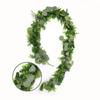 Ratan de Eucalipto Simulado Fondo de Boda Planta Verde Hoja de Eucalipto Hoja Individual Decoración de Planta Verde Simulada