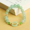Pulseira de Jade Aventurina Natural Ai Yu Pulseira de Jade Verde para Mulheres Nova Joia Estilo Chinês Fabricante Atacado S4052811