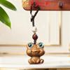 Yiming Xianyuan Sandalwood Elefante Corrente de Celular Pingente Chaveiro de Carro Pingente Esculpido Presente Fofo para Homens e Mulheres