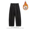 2024 Nuevos Pantalones Cálidos con Forro de Felpa para Hombre Pantalones Casuales Moda Tallas Grandes Pantalones Deportivos Sueltos Pantalones para Hombre