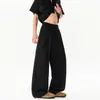 2026 Verão Marca Japonesa Tendência Seda Gelada Caimento Preguiçoso Estilo Yamamoto Calça Larga Cor Sólida Perna Larga Secagem Rápida Casual Calça Masculina