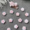 Bolsa de material para joyería de uñas artísticas, luminosa, fina, con destellos, para bricolaje, mariposa rosa, accesorios de joyería