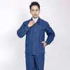 Roupa de trabalho confortável em jeans para homens e mulheres, adequada para verão e outono, durável, resistente ao calor e projetada para soldadores, eletricistas e mecânicos de automóveis