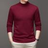 Suéter de Tricô para Homens de Comércio Exterior Transfronteiriço 2026 Outono e Inverno Novo Estilo Cor Sólida Manga Longa Pulôver de Tricô Camisa Base