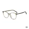 Gafas de Madera Cool con Monturas de Diseño Transparente Degradado Color Caramelo, Monturas de Gafas Minimalistas Doradas y Plateadas para Hombres y Mujeres