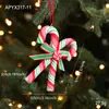 Novos Suprimentos para Decoração de Natal Pingentes Criativos de Doce Vermelho, Branco e Verde Argila Macia Pingentes Artificiais de Pirulito em Estoque