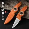 Cuchillo Giratorio con Rodamiento Hecho a Mano para el Hogar Portátil Cuchillo para Fruta para Exterior Multifuncional para Acampar Camping Cuchillo Afilado