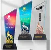 Trofeos de Cristal Creativos Personalizados para Reuniones Anuales de Empresa, Premios al Empleado Destacado, Premios de Competiciones Deportivas, Souvenirs con Grabado