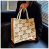 Bolso de lino de gran capacidad para estudiantes de secundaria, bolso de lona de moda de Internet de estilo coreano 2021, bolso de hombro portátil para mujer