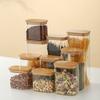 Frasco Sellado Rectangular de Vidrio de Borosilicato Alto Caja Sellada Frasco de Almacenamiento para Cereales y Té Frasco Sellado de Almacenamiento de Especias de Cocina