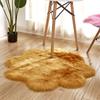 Alfombra de felpa blanca estilo europeo para sala de estar, con forma de flor de ciruelo, para invierno, para dormitorio, mesita de noche, de lana sintética
