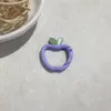 Chaveiro Colorido de Maçã com Fecho de Mola Simples Abertura Argola de Mola DIY Acessório de Celular Peças de Chaveiro