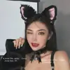 Tiara com laço de orelhas de gato, laço de sino, gato Ono, acessórios de cabelo femininos, fofos de Natal, vento puro, gola, terno
