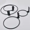 Cesta de flores con forma de anillo, práctica, para exteriores e interiores, de 4,5 y 6,8 pulgadas, para montar en la pared, con gancho para plantas en maceta.