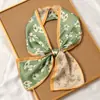 Pañuelo de Seda Estilo Francés Diadema Otoño Delgado Perezoso Vintage Pañuelo de Seda Pequeño Largo para Mujer Cinta Bufanda Decorativa Pañuelo de Cabeza Cinta